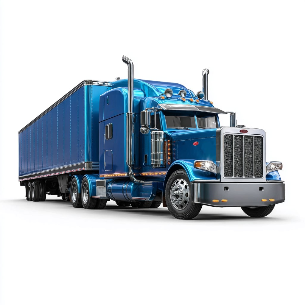shahrukhfiaz63 glossy blue semi truck hauling trailer cinemat 1c48130d e728 4e4e 9e08 8e02d803da3e 0
